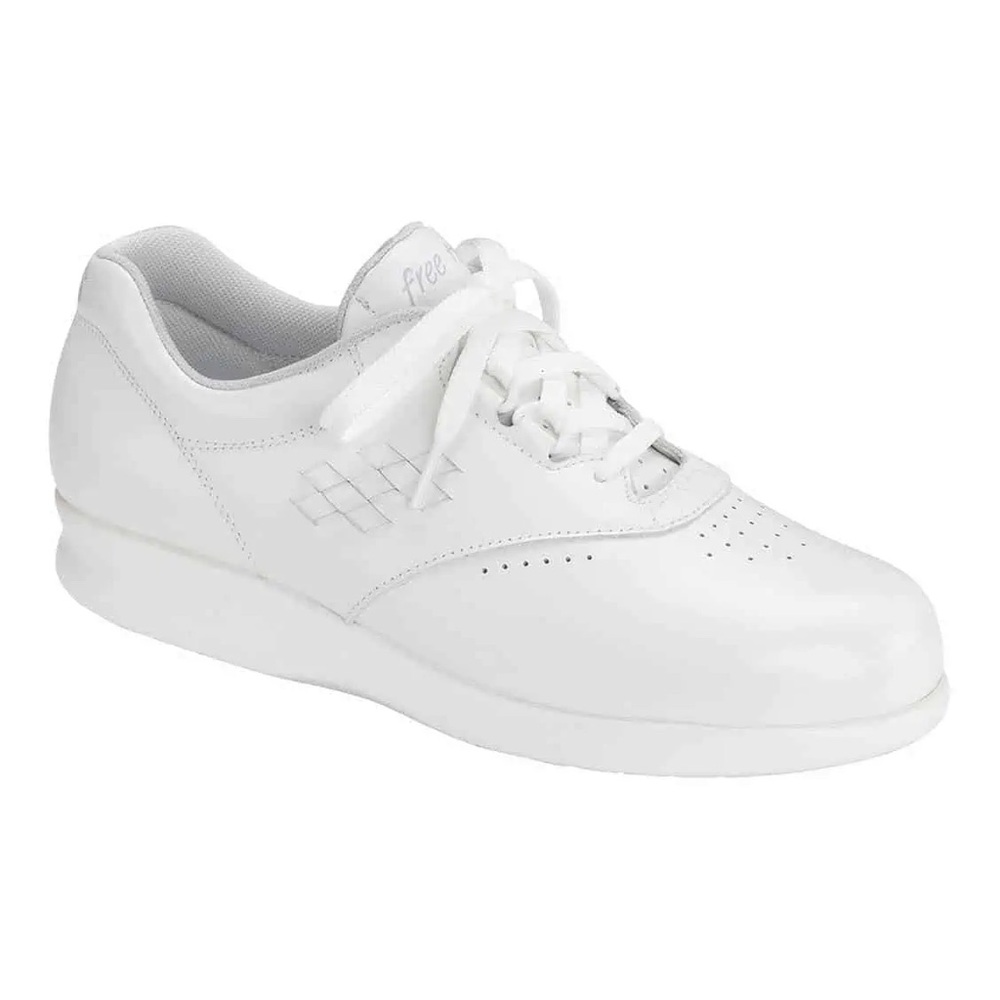 SAS Free Time White Leather Walking Shoes
